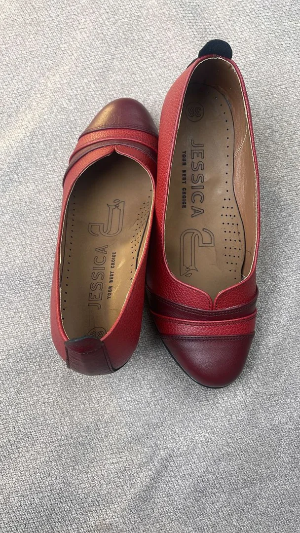 كود3025 شوز حريمى جلد طبيعى - صورة حقيقية - جيسيكا