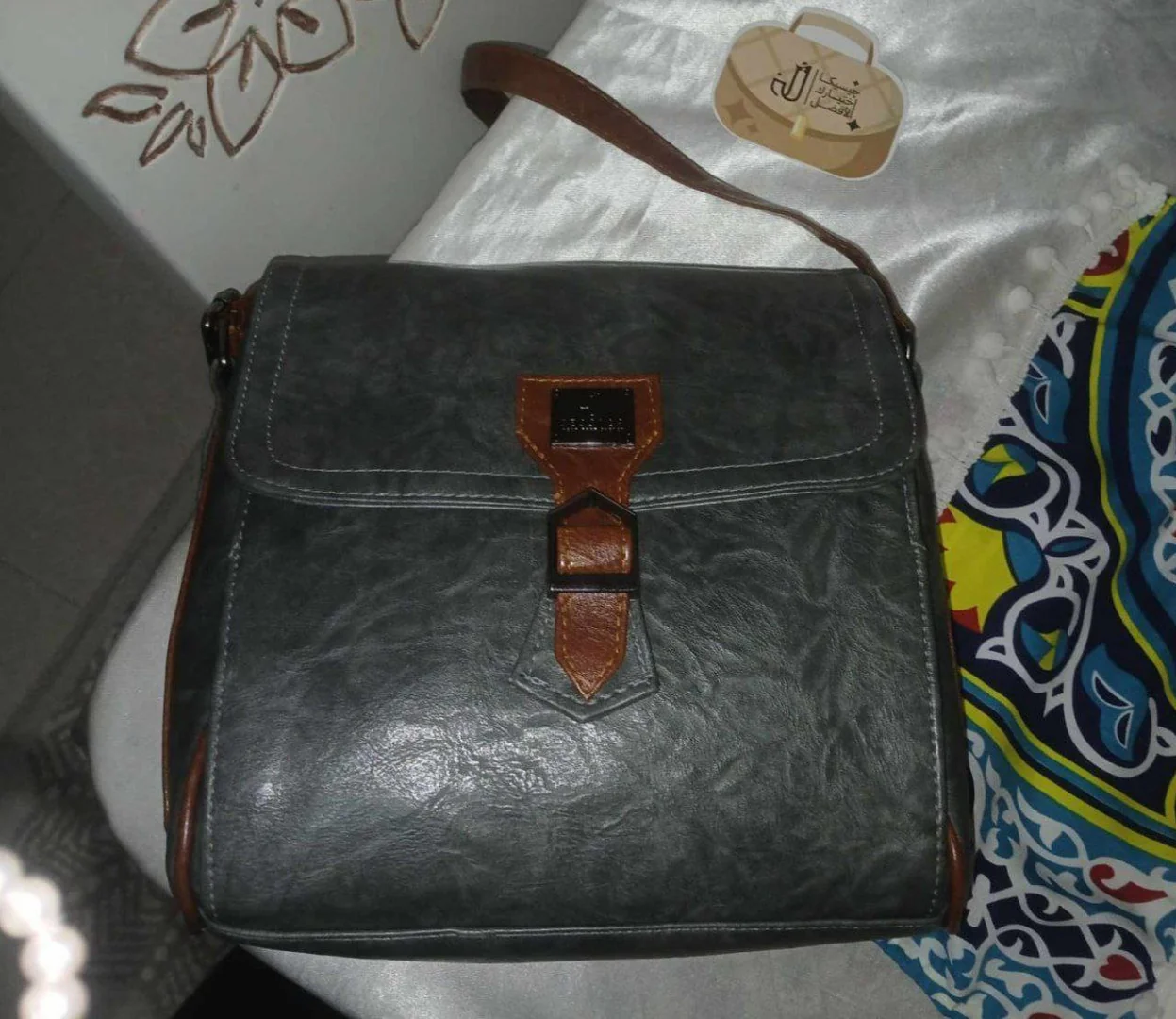 كود S021 شنطة كروس حريمى جلد إيطالى - صورة حقيقية - جيسيكا
